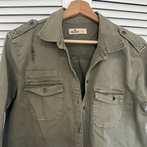 Hollister Army Green Jacket - Picture 2 of 3